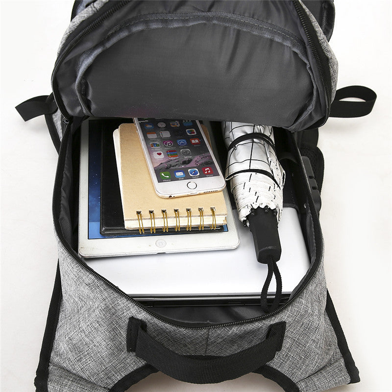 Creative Men's Backpack with USB and Lock (Anti-Theft)