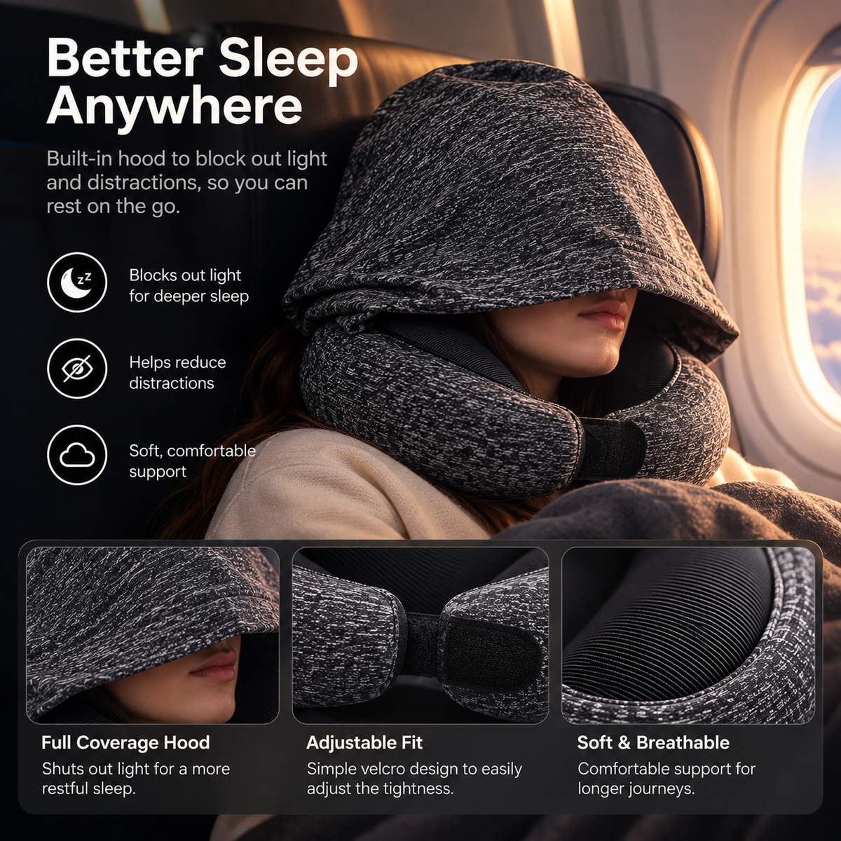 RestHood Travel Pillow