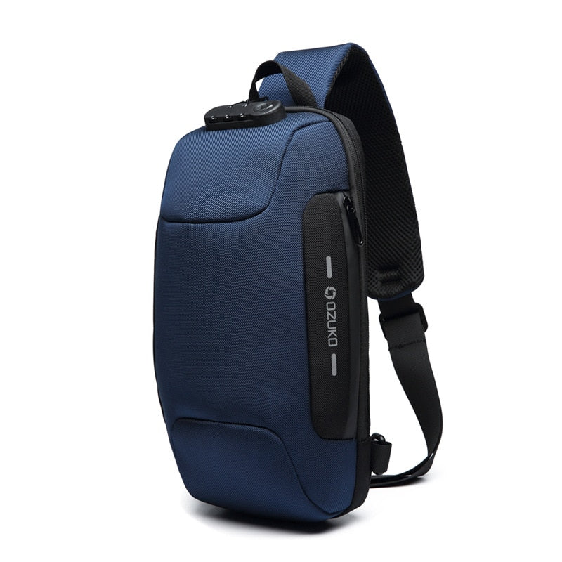 Multifunctional Waterproof Anti-Theft Shoulder Bag with USB