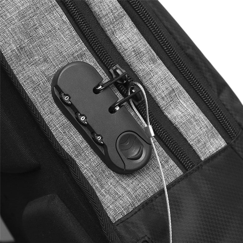 Creative Men's Backpack with USB and Lock (Anti-Theft)