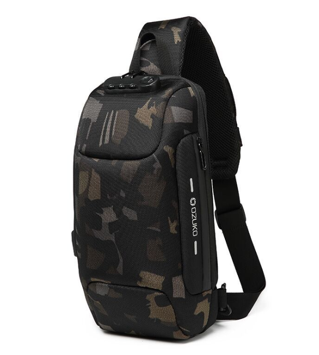Multifunctional Waterproof Anti-Theft Shoulder Bag with USB