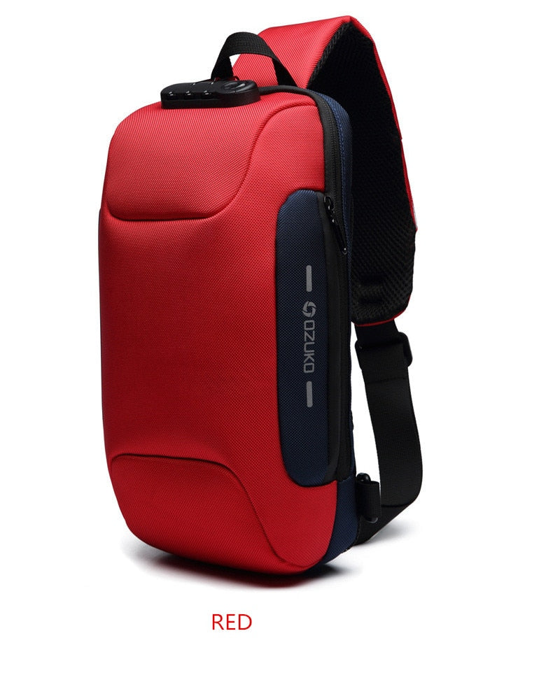 Multifunctional Waterproof Anti-Theft Shoulder Bag with USB