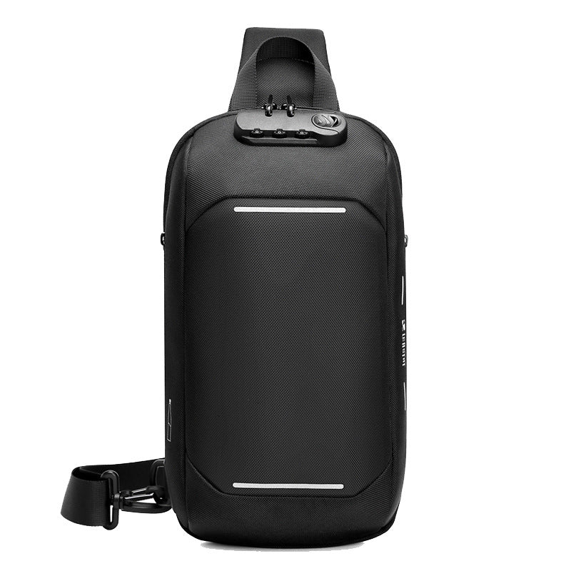 LEASTAT Men's USB Anti-Theft Waterproof Shoulder Bag