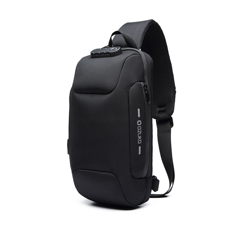 Multifunctional Waterproof Anti-Theft Shoulder Bag with USB