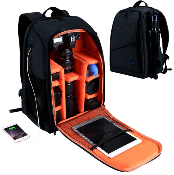 PULUZ Waterproof Camera Backpack with Charging Port
