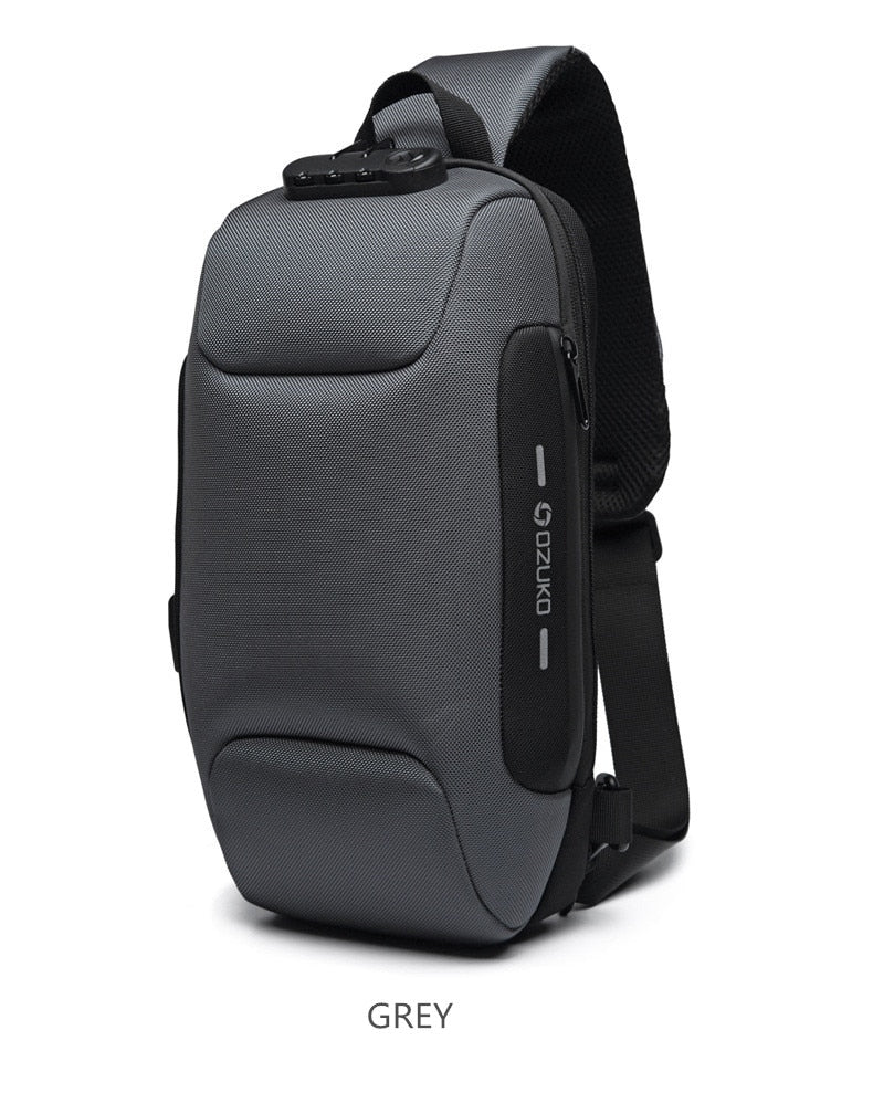 Multifunctional Waterproof Anti-Theft Shoulder Bag with USB