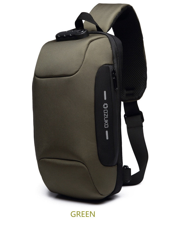 Multifunctional Waterproof Anti-Theft Shoulder Bag with USB
