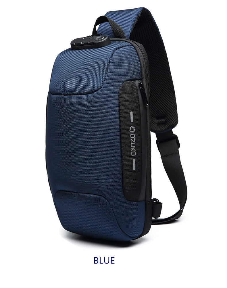 Multifunctional Waterproof Anti-Theft Shoulder Bag with USB