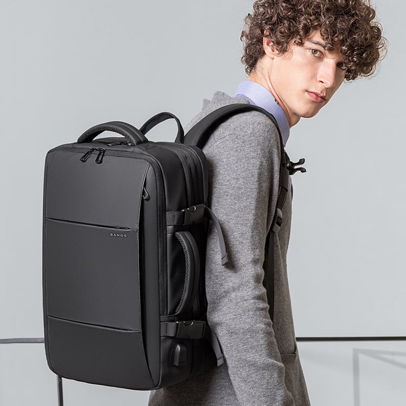 Men's Waterproof Expandable Backpack for Business Travel