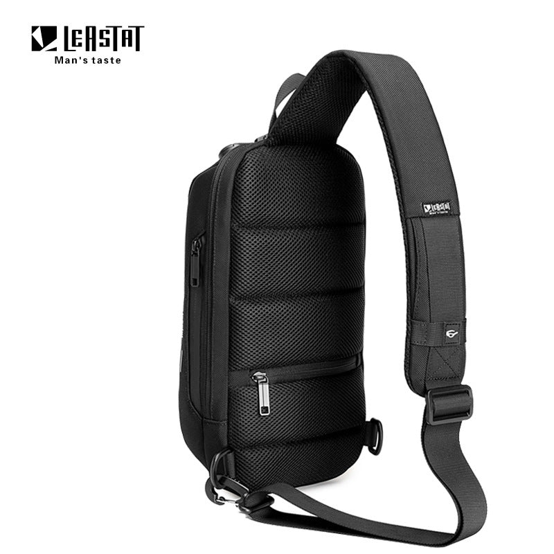 LEASTAT Men's USB Anti-Theft Waterproof Shoulder Bag