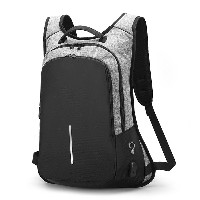 Creative Men's Backpack with USB and Lock (Anti-Theft)
