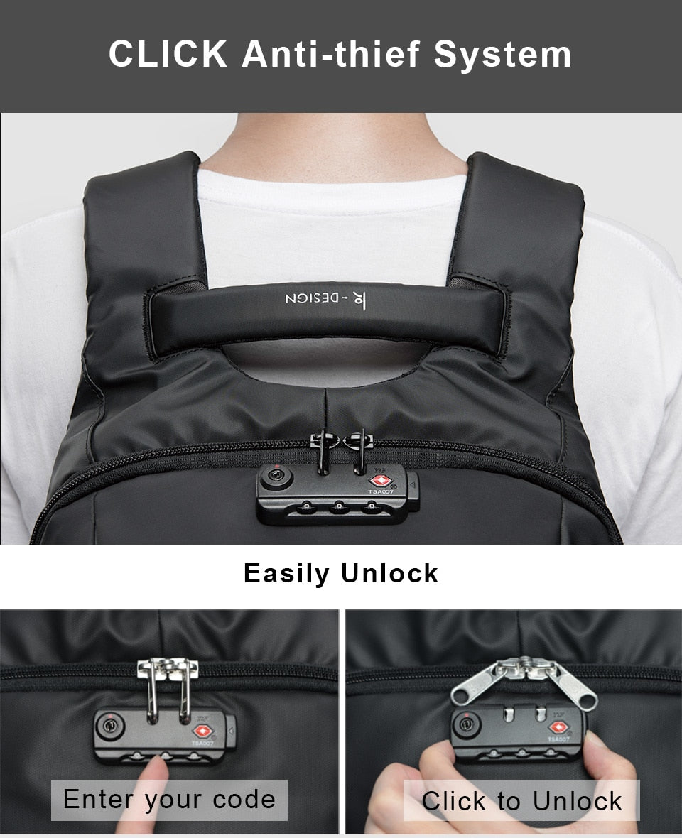 ClickPack Pro Anti-Theft Backpack with USB Charging