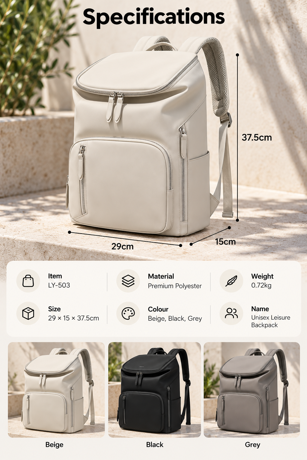 LiteCarry Travel Backpack