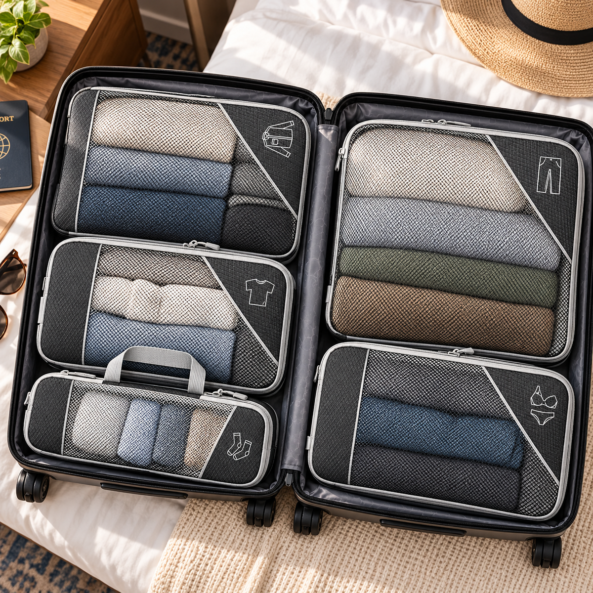 PackFlex Compression Packing Cube Set