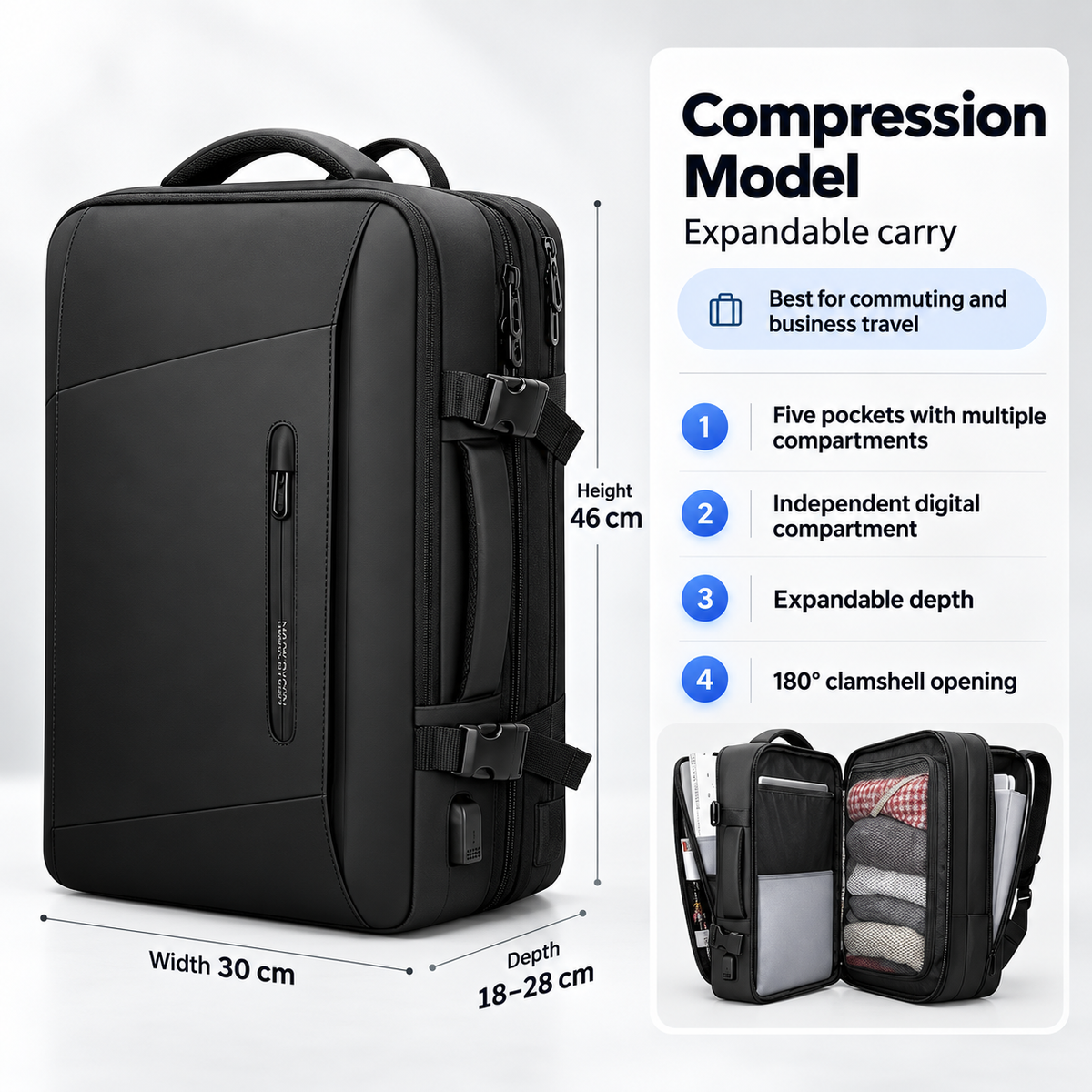 RouteFlex Travel Backpack
