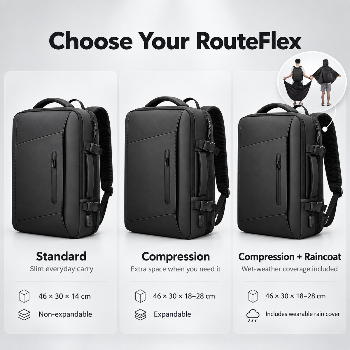 RouteFlex Travel Backpack