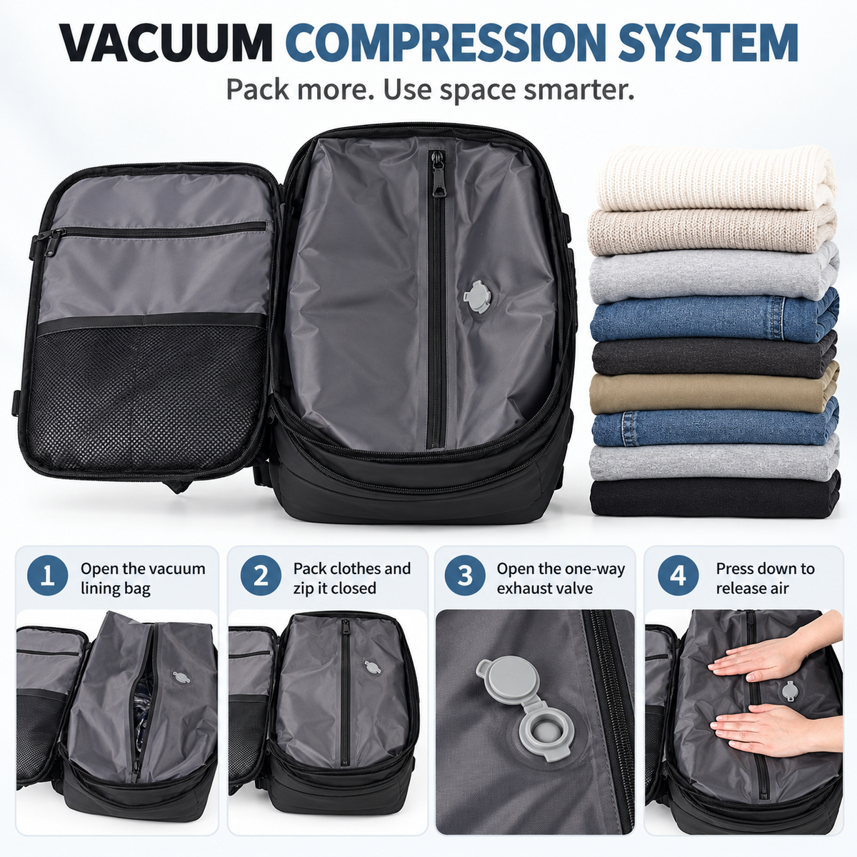 ShiftPack Vacuum Compression Backpack
